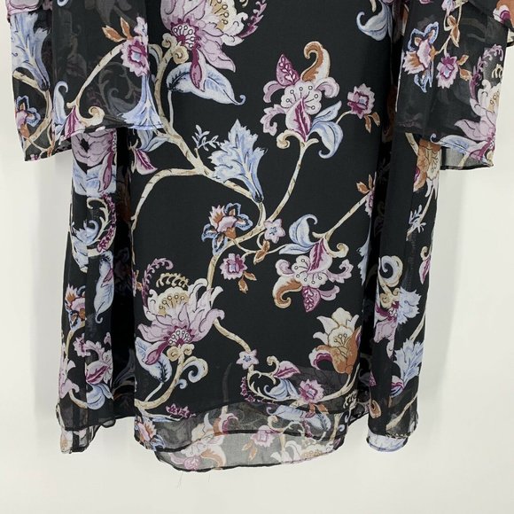 White House Black Market Dress Floral Cold Shoulder - Picture 10 of 10